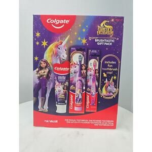 Colgate Unicorn Academy Brushtastic 3pc Gift Pack W/Electric Toothbrush Exp 7/27
